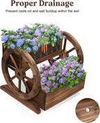 Wooden Wagon Planter Box, Garden Planter - Image 3