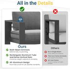 Solaste Aluminum Outdoor Patio Furniture Set - Image 6