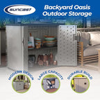 Suncast 130-Gallon Backyard Oasis Basic Unit Lockable Outdoor Storage Cabinet - Image 2