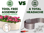 Plant & Plot Galvanized Raised Garden Beds Outdoor // 8×4×1 ft Planter Raised - Image 2