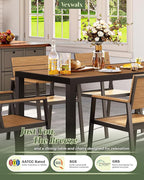 Outdoor Dining Chairs Set of 2, HDPS + Aluminum Patio Dining Chairs - Image 5