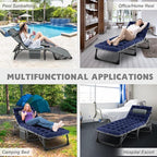 ABORON 2PK Heavy Duty Tanning Chair, 5-Gear Outdoor Folding Chaise Lounge Chair - Image 6