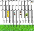 36 Pcs 24 Inch Shepherds Hook for Outdoor Adjustable Bird Feeder Pole Metal by Yetene
