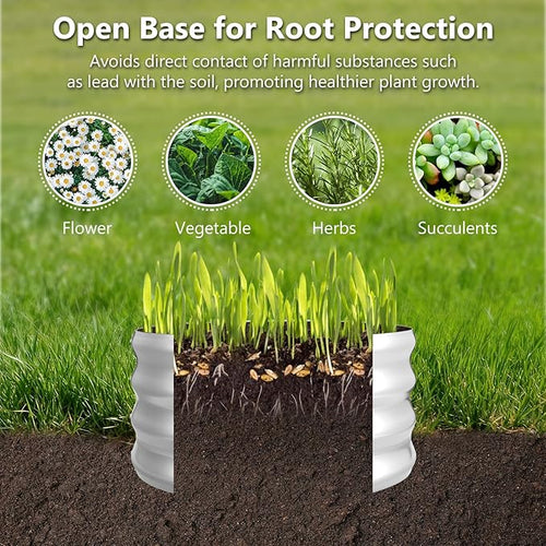 3 Pcs 2x2x1ft Round Galvanized Raised Garden Bed Planter Boxes Outdoor - Image 2