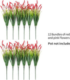 Artificial Faux Plants Flowers for Outdoor Decorations, Fake Monkey Grass for - Image 7