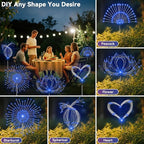 Garden Outdoor Lights, 2 Pack 120 LED Solar Garden Lights Fairy Lights Outdoor - Image 4