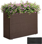 IDZO All Weather Wicker Planter Raised Garden Bed, 24 in Tall Round Rattan by Idzo