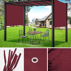 17x6.8 Ft Universal Pergola Replacement Canopy, Outdoor Canopy Shade Cover - Image 3