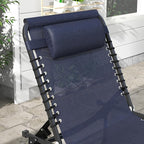 Outsunny Folding Chaise Lounge Chair Set of 2, Patio Sun Tanning Chair - Image 8