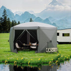 13x13FT 6-Sided Pop Up Gazebo Tent，One-Push Setup Canopy Tent - Image 8