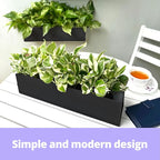 LaLaGreen Wall Planter Rectangular Metal Hanging Flower Pot - Image 8