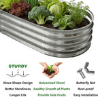 Galvanized Raised Garden Bed for Outdoor: 4X2X1ft Durable Metal Vegetable Plant - Image 4