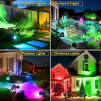 ROSHWEY Solar Outdoor Lights Waterproof, 9 Lighting Modes Halloween Christmas - Image 3