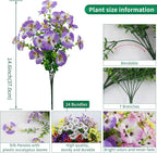 24 Bundles Artificial Pansy Flowers - Image 2