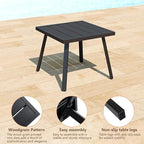 C-Hopetree Small Metal Outdoor Coffee Side Table - Image 5