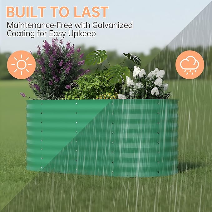 Garvee 4x2x2 ft Galvanized Raised Garden Bed Outdoor, 24 in Tall Metal Planter - Image 7