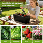 Self Watering Pots for Indoor Plants 17 Inches Window Boxes Planters - Image 6