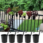 20 Pack 4 Inch Railing Hanging Planter, Metal Hanging Flower Pots, Metal - Image 5