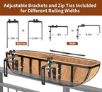Y&M 30" Iron Window Deck Railing Planter Box 4Pcs - Image 3