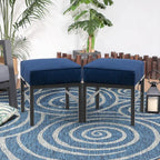 2 Pieces Outdoor Ottomans for Patio, Assembled Patio Ottomans - Image 7