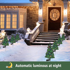 4PCS Solar Christmas Tree Garden Stake Lights Outdoor Waterproof Pathway Lights - Image 6