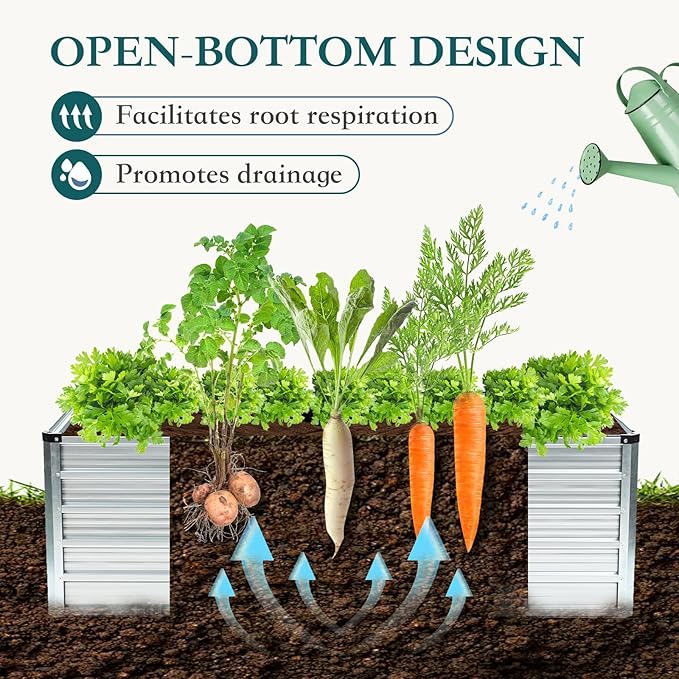 DUMOS Raised Garden Bed Outdoor, Large Metal Garden Bed - Image 3