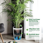 16 in Tall Planters Set of 2, Plant Pots, Self Watering Pots - Image 3
