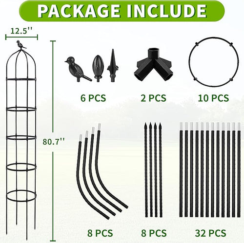 2-Pack 6.7FT Garden Obelisk Trellis - Image 2