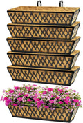 6 Pack 24 Inch Window Boxes Planters Railing Planter Box by KarlliuHOMEGARDEN