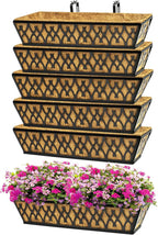 6 Pack 24 Inch Window Boxes Planters Railing Planter Box by KarlliuHOMEGARDEN
