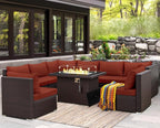 NICESOUL 9 Pcs Large Patio Furniture Set - Image 2
