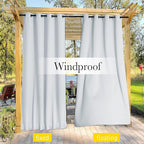 NICETOWN 2 Panels Fixed Outdoor Curtains Waterproof - Image 6
