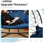 Double Egg Chair with Stand Hammock Swing Chair Foldable Hanging Loveseat - Image 3