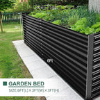 Land Guard 6x3x3ft Rectangular Galvanized Raised Garden Beds, Large-Capacity - Image 3