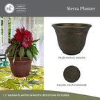 The HC Companies Sierra Round Self-Watering Pot - Image 2