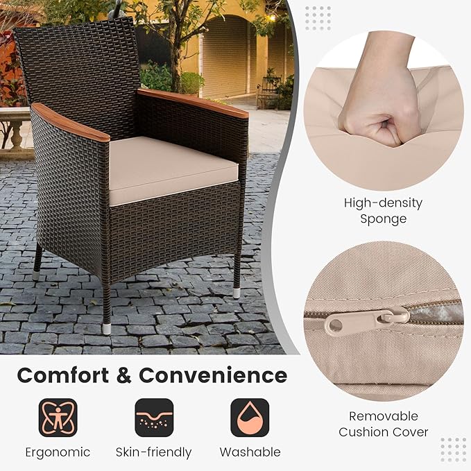 Tangkula 11 Pieces Patio Dining Set - Image 3
