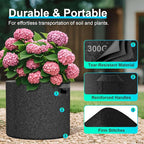 Land Guard 4-Pack Fabric Grow Bags 10 Gallon, Thickened Nonwoven Garden Pots - Image 4