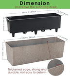 GardenBasix Elongated Self Watering Planter Pots Window Box 5.5 x 16 inch - Image 6