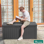 YITAHOME 120 Gallon Outdoor Storage Deck Box, Large Resin Patio Storage - Image 3
