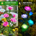 Solar Garden Lights, 6 Pack Upgraded Garden Decor LED Lights - Image 2