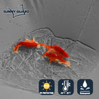 SUNNY GUARD Waterproof Sun Shade Sail 12'x15'x19.2' Charcoal Right Triangle UV - Image 3