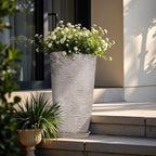 QCQHDU Set of 2 Oversized 9 Gallon Round Planters - Image 8