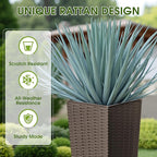 Devoko Resin Tall Planters for Outdoor Plants Set of 2, Large Taper Outdoor - Image 2