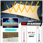Amgo Custom Size 14' x 22' x 26.1' Gray Right Triangle Sun Shade Sail UPF50+ - Image 5
