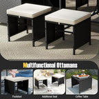Tangkula 9 Piece Patio Dining Set, Rattan Chairs - Image 7