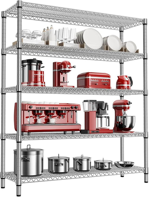 3500LBS 59" W 5 Tier Storage Shelves Rack Metal Wire Shelving Unit, Storage by MEIGAOPLASTICANDMETALHKCOLIMITED