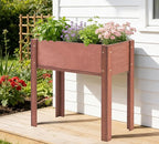 Raised Garden Bed with Legs, Outdoor Wood Elevated Planter Box, Thick Legs - Image 2