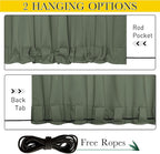 NICETOWN 2 Panels Weighted Blackout Outdoor Curtains - Image 3