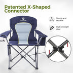 ALPHA CAMP Heavy Duty Camping Chair 500LBS Capacity, Oversized Folding Chair - Image 9