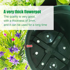 10 Pack Green Plastic Planter Pots, 10 Inch Thick - Image 4